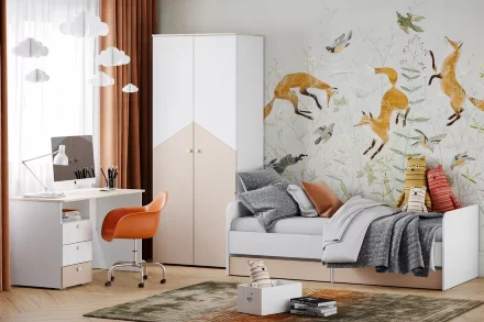 Шкаф для одежды Банни, бисквит 